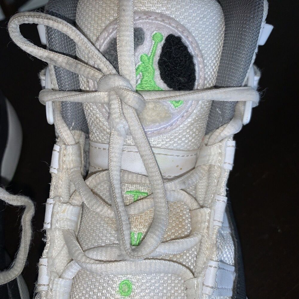 Nike Air Jordan 6 Rings GS Basketball Shoes 323419-130 White Green Size 4Y - Picture 6 of 12